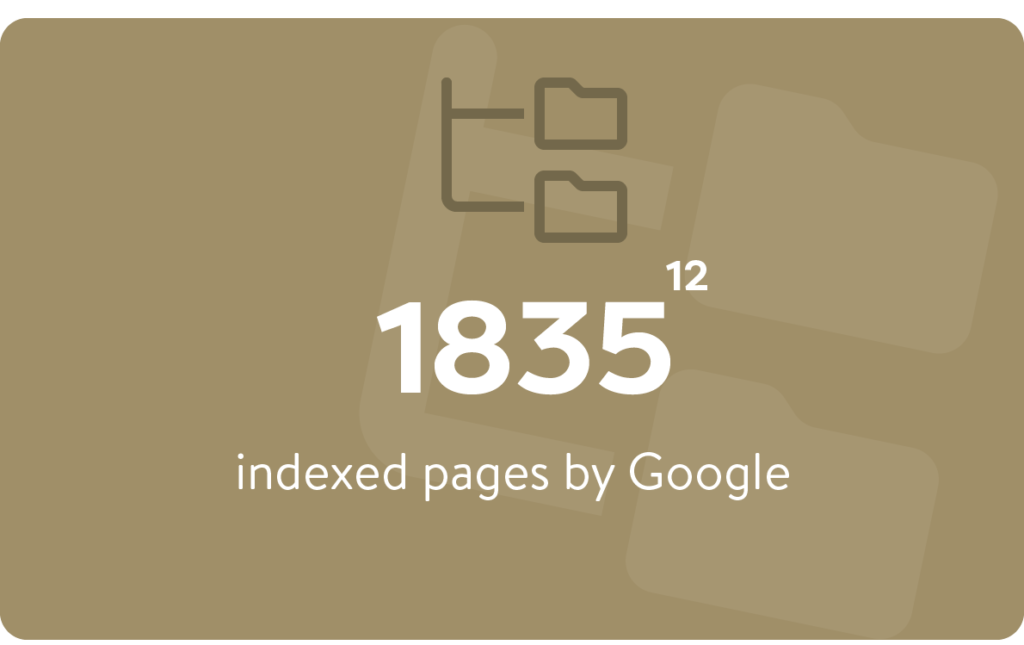 Indexed pages by Google